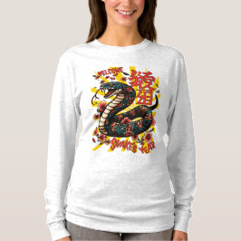 Grönt-orm-animerad stil-kinesisk nyår t shirt