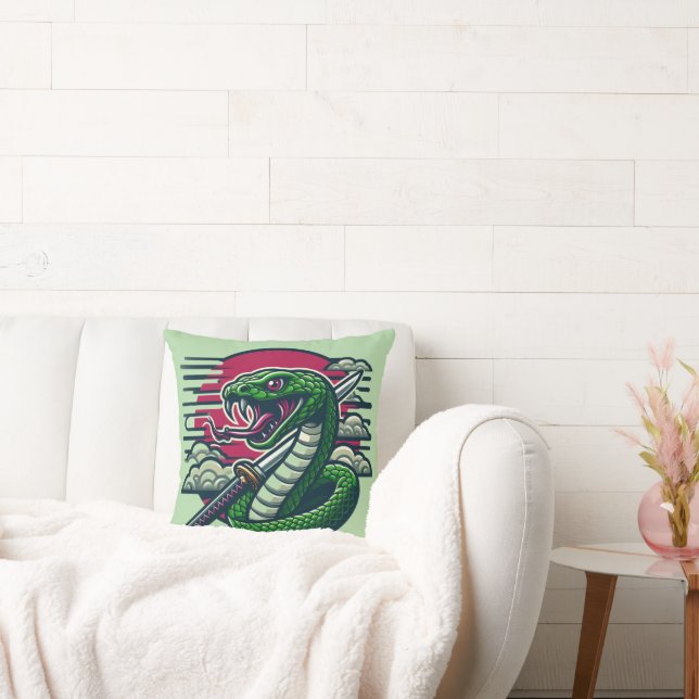 Grönt orm kudde (Soffa)