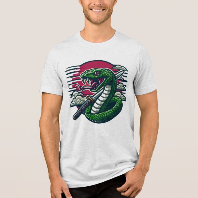Grönt orm t shirt (Framsida)