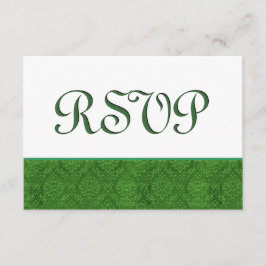 Grönt OSA Damask Wedding C103 Kort