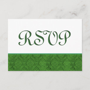 Grönt OSA Damask Wedding C103 Kort