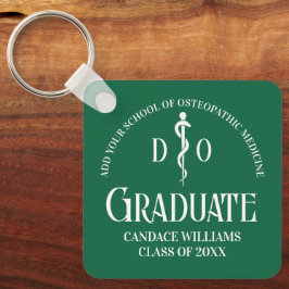Grönt Osteopatisk Medicinsk School Studenten Gift Nyckelring