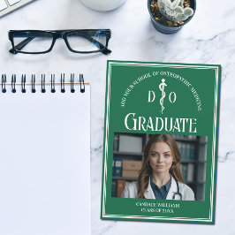 Grönt Osteopatisk Medicinsk School Studenten Photo Meddelande