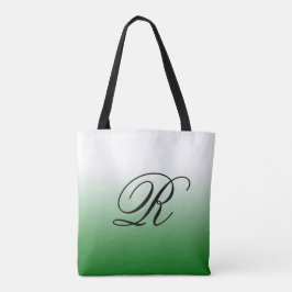 Grönt över valfri Färg med Monogram Tygkasse
