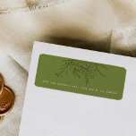 Grönt Överför Bouquet-Returetiketter Returadress Etikett<br><div class="desc">returetiketter för elegant och chic som har en vackert blommigt bouquet i hand plockade i svart parad med blektypografi i vitt över en jordisk grönt för att sammanfoga beskaffenhet och utformning.</div>