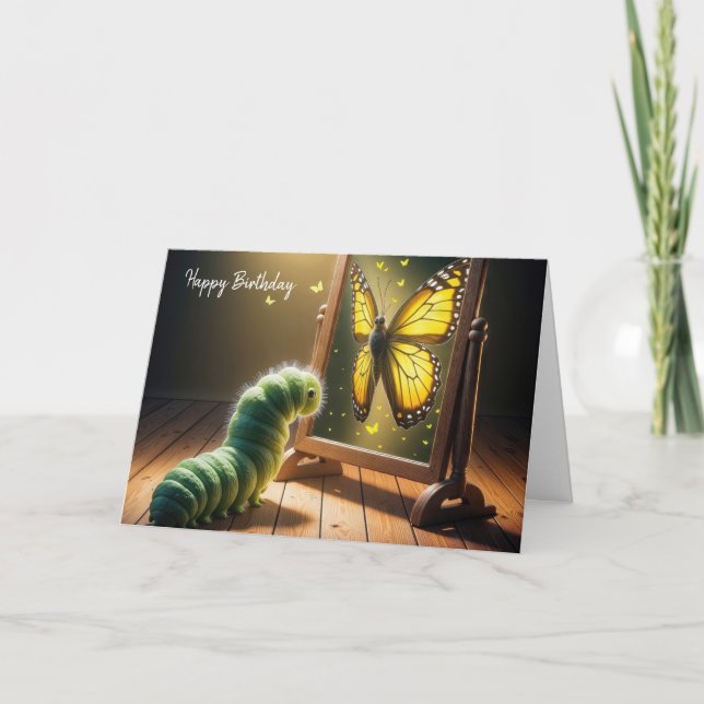 Grönt på födelsedagen kort (Framsida)