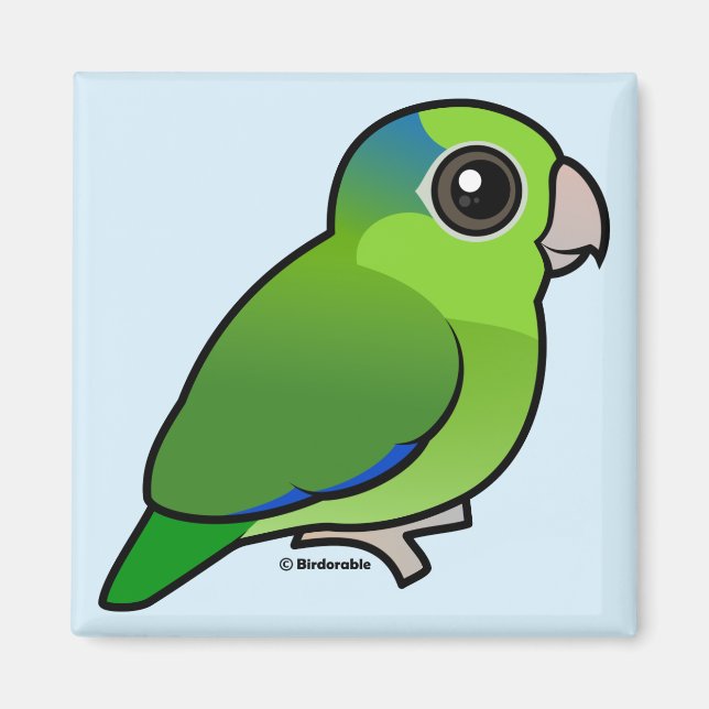 Grönt Pacific Parrotlet Magnet (Framsidan)