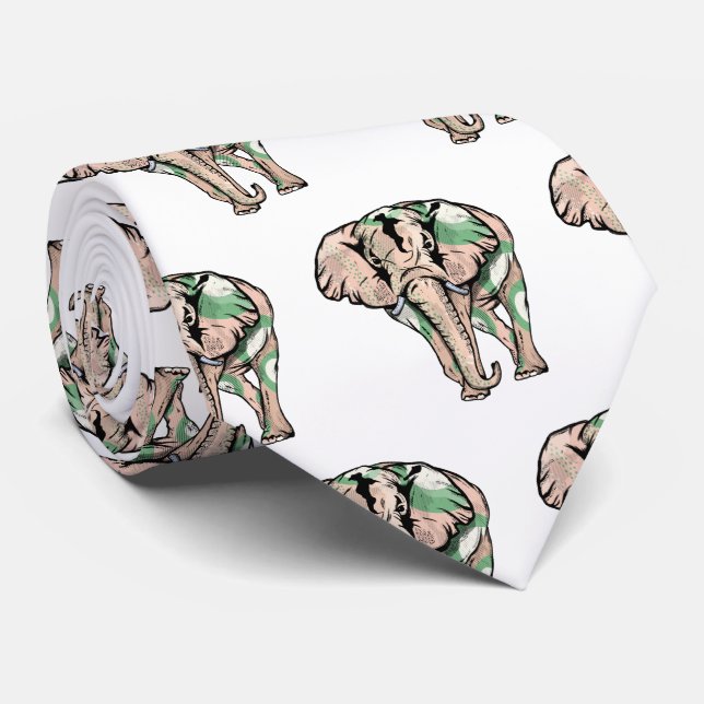 GRÖNT PAINERAT ELEFANT SLIPS (Rullad)