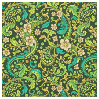 Grönt Paisley Design Tyg