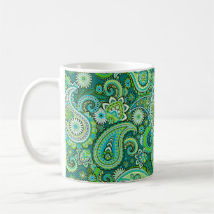 Grönt Paisley Kaffemugg