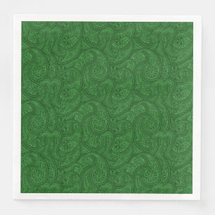 Grönt Paisley Pappersservett