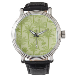 Grönt palmträdmönster armbandsur