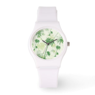 Grönt palmträdmönster armbandsur