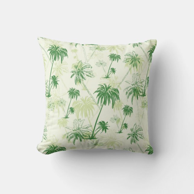 Grönt palmtreemönster kudde (Framsida)