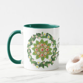 Grönt Pälsutandning Flora Löv Happy thanksgiving Mugg