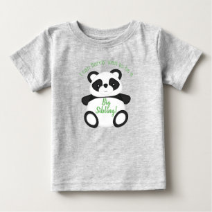 Grönt Panda Bear Baby Shower T Shirt