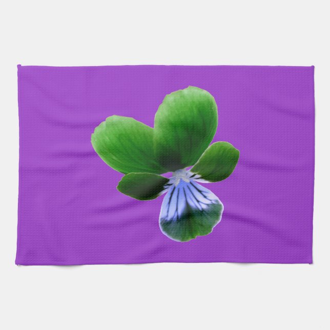 Grönt Pansy Kitchen Towel Kökshandduk (Horisontell)