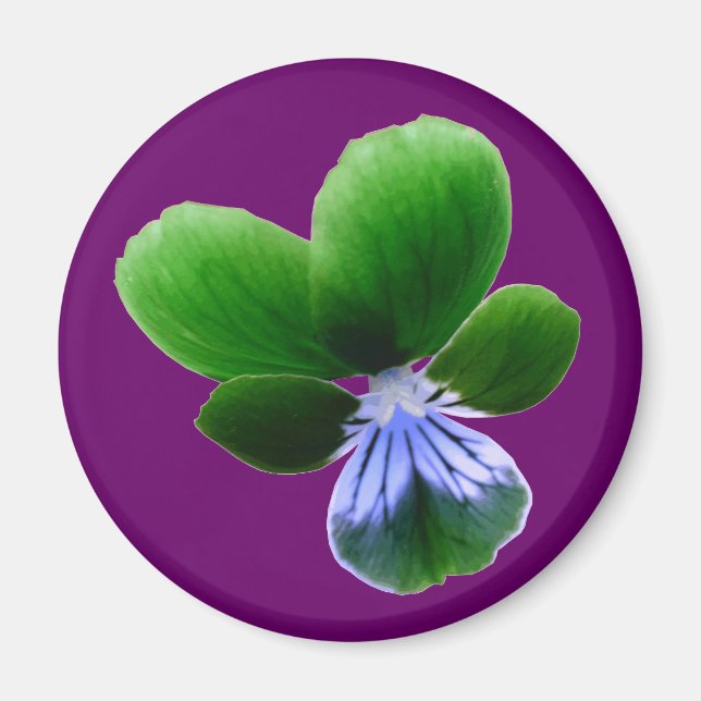 Grönt Pansy Magnet (Framsidan)