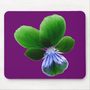 Grönt Pansy Mousepad Musmatta