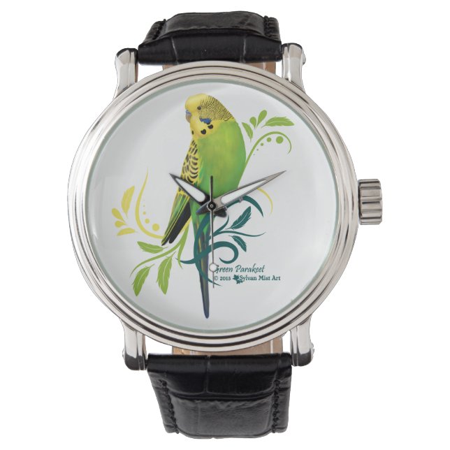 Grönt Parakeet Armbandsur (Framsida)