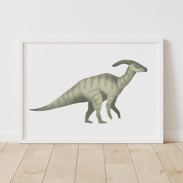 Grönt Parasaurolophus Dinosaur Poster (Skapare uppladdad)