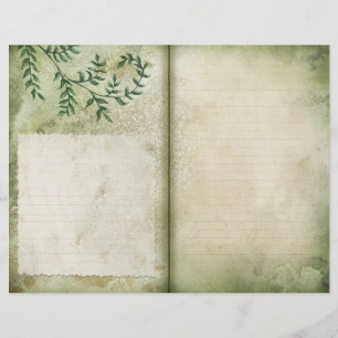 Grönt Parchting Led Journal Page