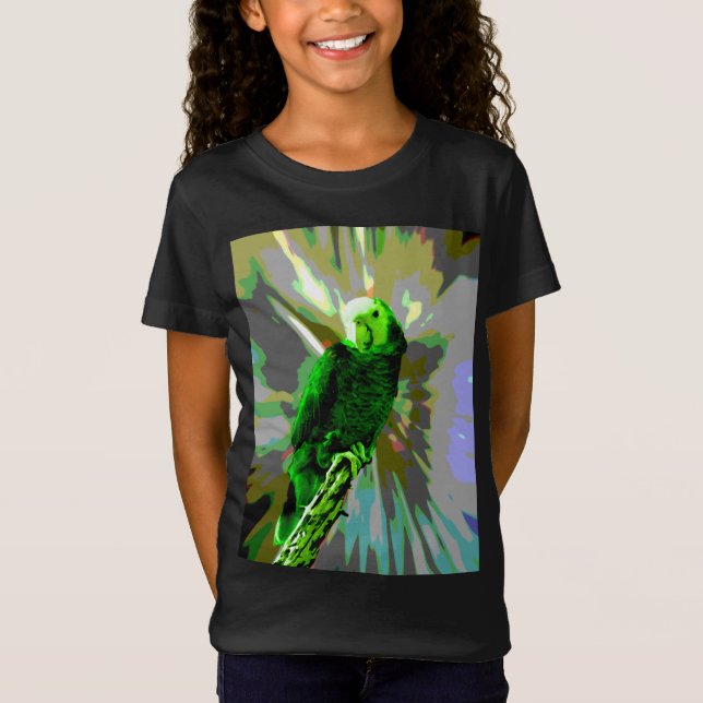 Grönt Parrot 6537 T Shirt (Framsida)