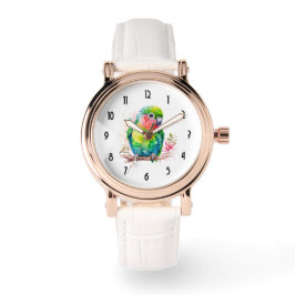 Grönt Parrot - Cute Baby Bird Armbandsur