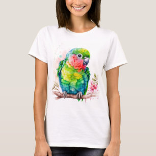 Grönt Parrot - Cute Baby Bird T Shirt