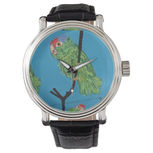 grönt parrot wristwatch armbandsur