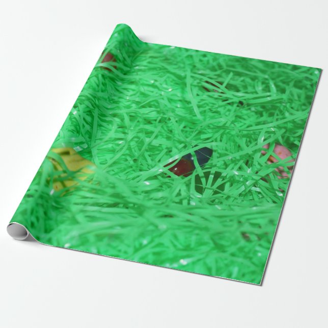 Grönt Påsk Grass - Bakgrund Presentpapper (Utrullad)
