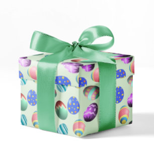 Grönt Påskägg Påsk Party Påskägg Hunt Cute Presentpapper