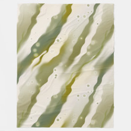 Grönt Paskriven Wave Mönster Fleece Blanket