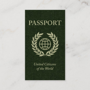 grönt pass visitkort