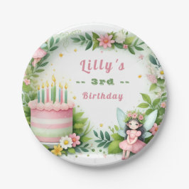 Grönt Pastel Fairy Birthday -