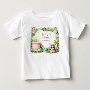 Grönt Pastel Fairy Birthday - T Shirt