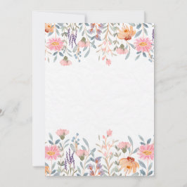 Grönt Pastel Kreativ Blommigt Bröllbjudan till  Inbjudningar