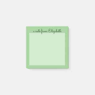 Grönt Pastel Minimal Post-it Block