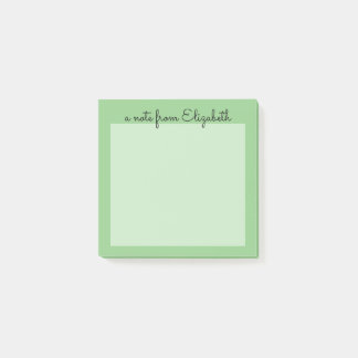 Grönt Pastel Minimal Post-it Block