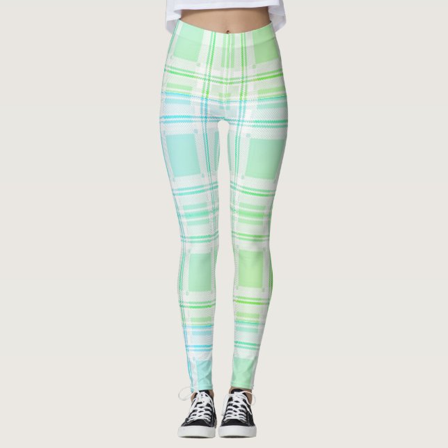 Grönt Pastel Play Leggings (Framsida)