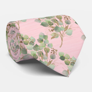 GRÖNT PASTEL ROSA BOTANICAL MANAR TIE SLIPS