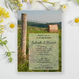 Grönt Pastures Land Farm Bröllop Inbjudningar