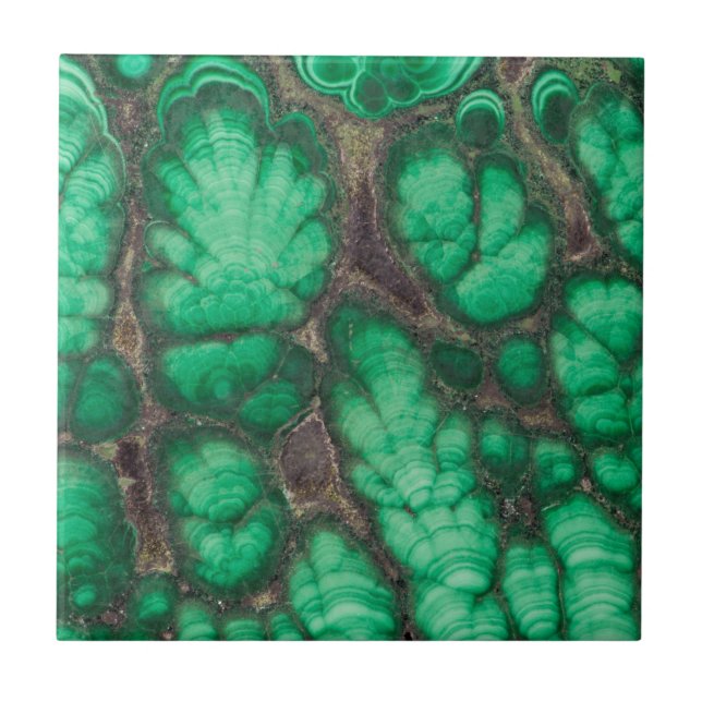 Grönt Patterned Malachite Kakelplatta (Framsidan)