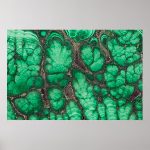 Grönt Patterned Malachite Poster