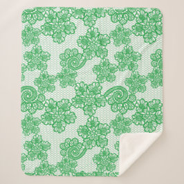 Grönt Patterned Sherpa Blanket