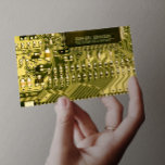 Grönt PCB-tryckt krets, teknisk konstruktion Visitkort<br><div class="desc">Detaljerat foto av ett pcb-kort som är digitalt redigerat för att rengöra,  förbättra,  modifiera färg! Den tryckta kretsens huvudsakliga färg: khaki grönt...  Modern unica ett teckensnitt. Alla texter är naturligtvis redigerbara! Hitta andra affärskort med den här designen och andra färg i min samling för DATOR & ELEKTRONICS-AFFÄRSKORT på Zazzle!</div>