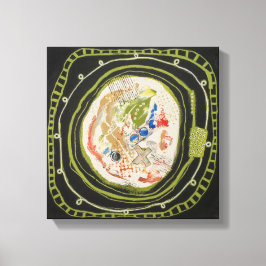 Grönt Peace 1-utskrift på arbetsytan Canvastryck