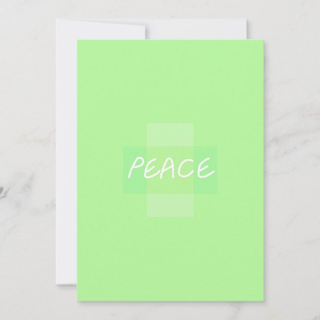 Grönt Peace Hälsning Julkort (Framsida)