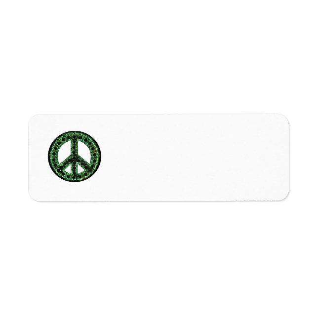Grönt Peace Returadress Returadress Etikett (Framsidan)