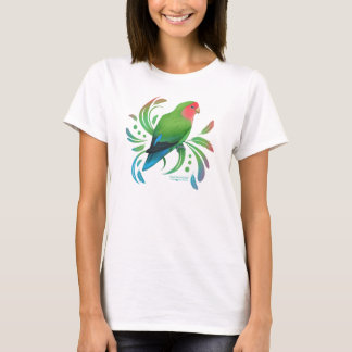 Grönt Peach Faced Lovebird T Shirt